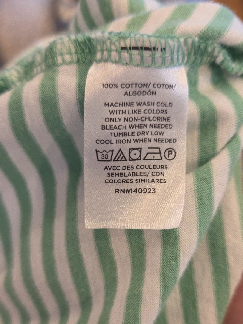 LOFT Green & White Striped Short Sleeve Tee - Picture 4 of 4